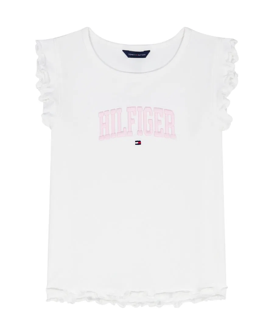 Топ без рукавов с круглым вырезом для девочек 7-16 лет Tommy Hilfiger, белый