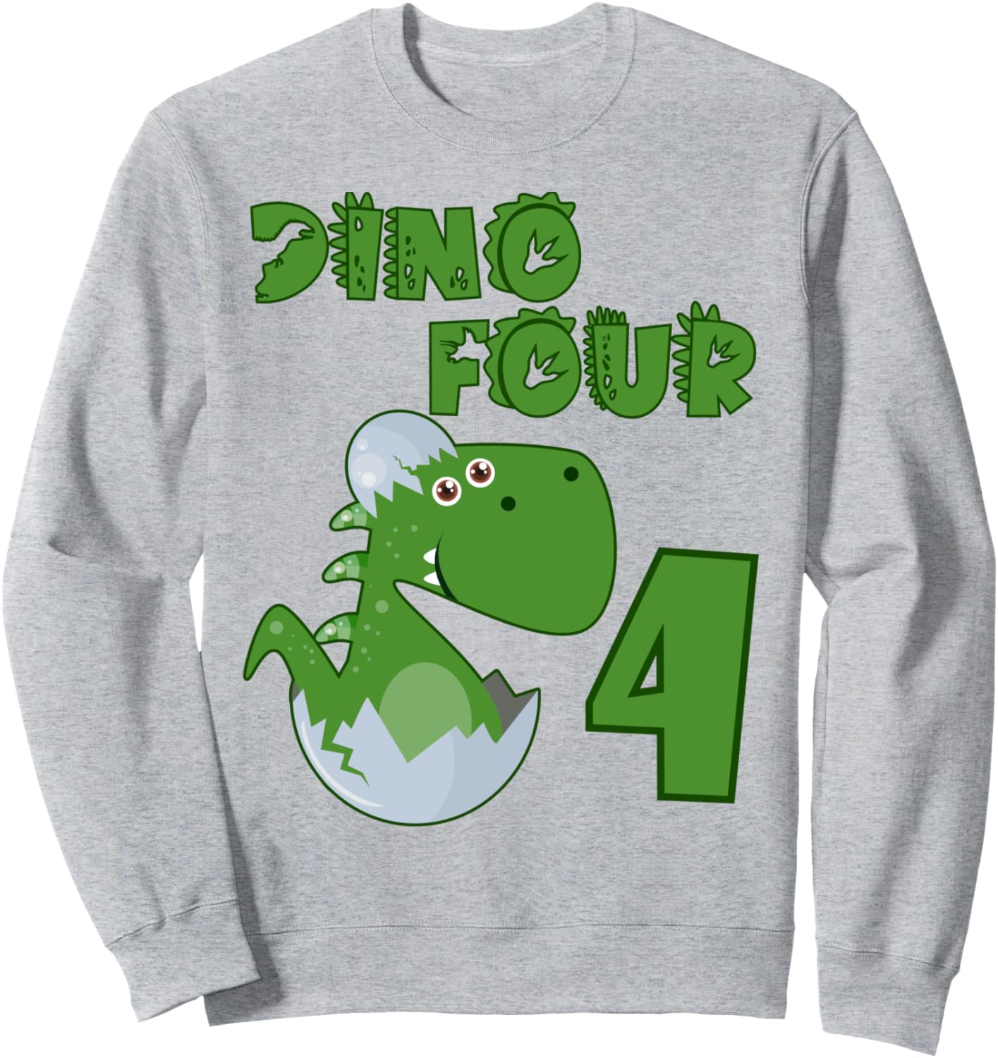 

Толстовка DinoFour с динозавровой тематикой для семейной вечеринки на 4-й день рождения мальчика Family Look Green Blue Dinosaurs Decoration Gifts, серый