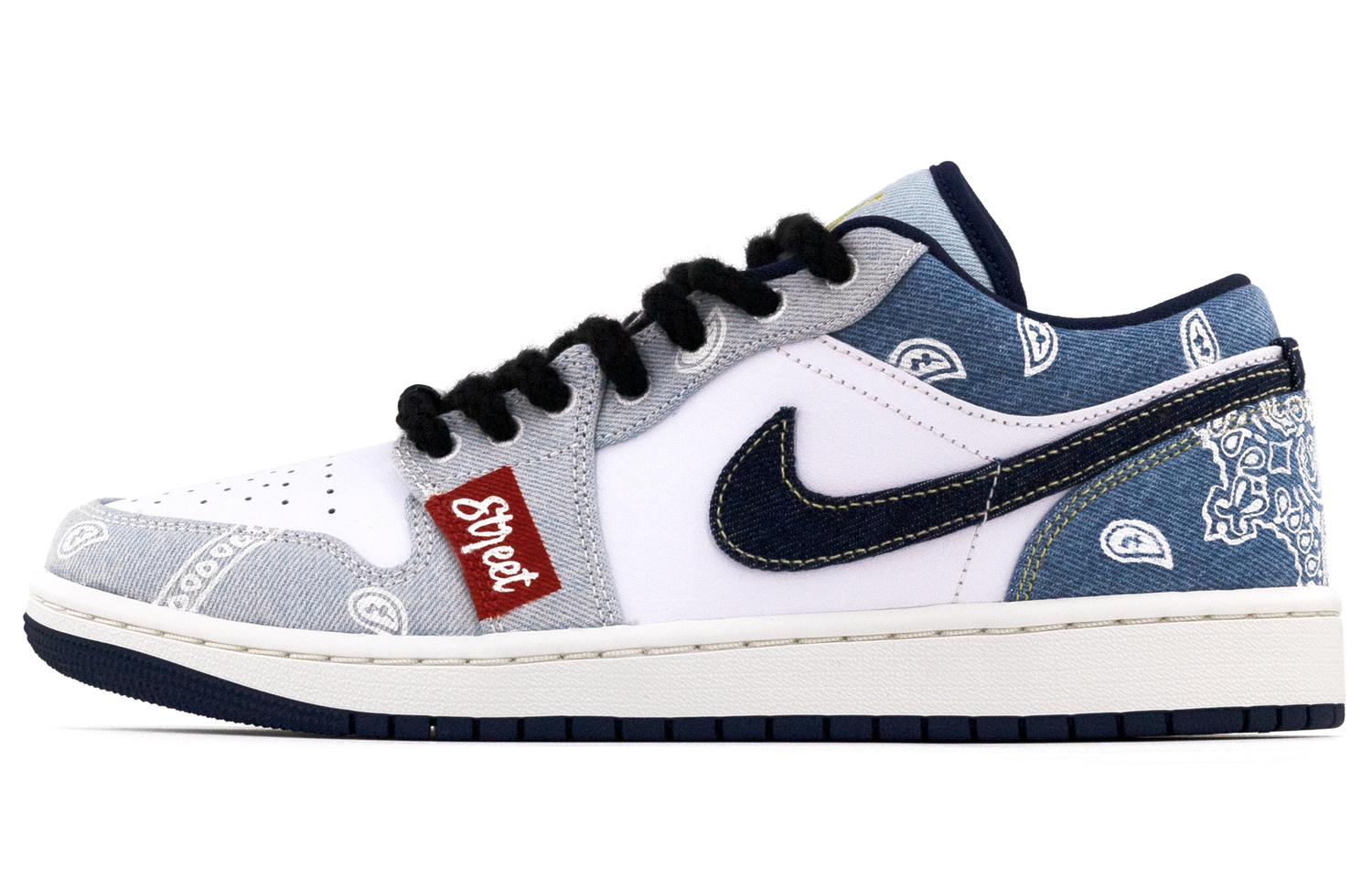 

Jordan Air 1 нескользящие износостойкие низкие винтажные баскетбольные кроссовки мужские denim blue