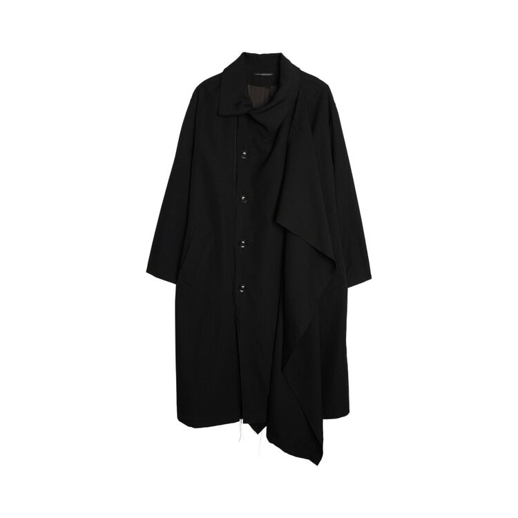 

Пальто Y'S Y's Gabardine Left Flap Panel 'Black', черный