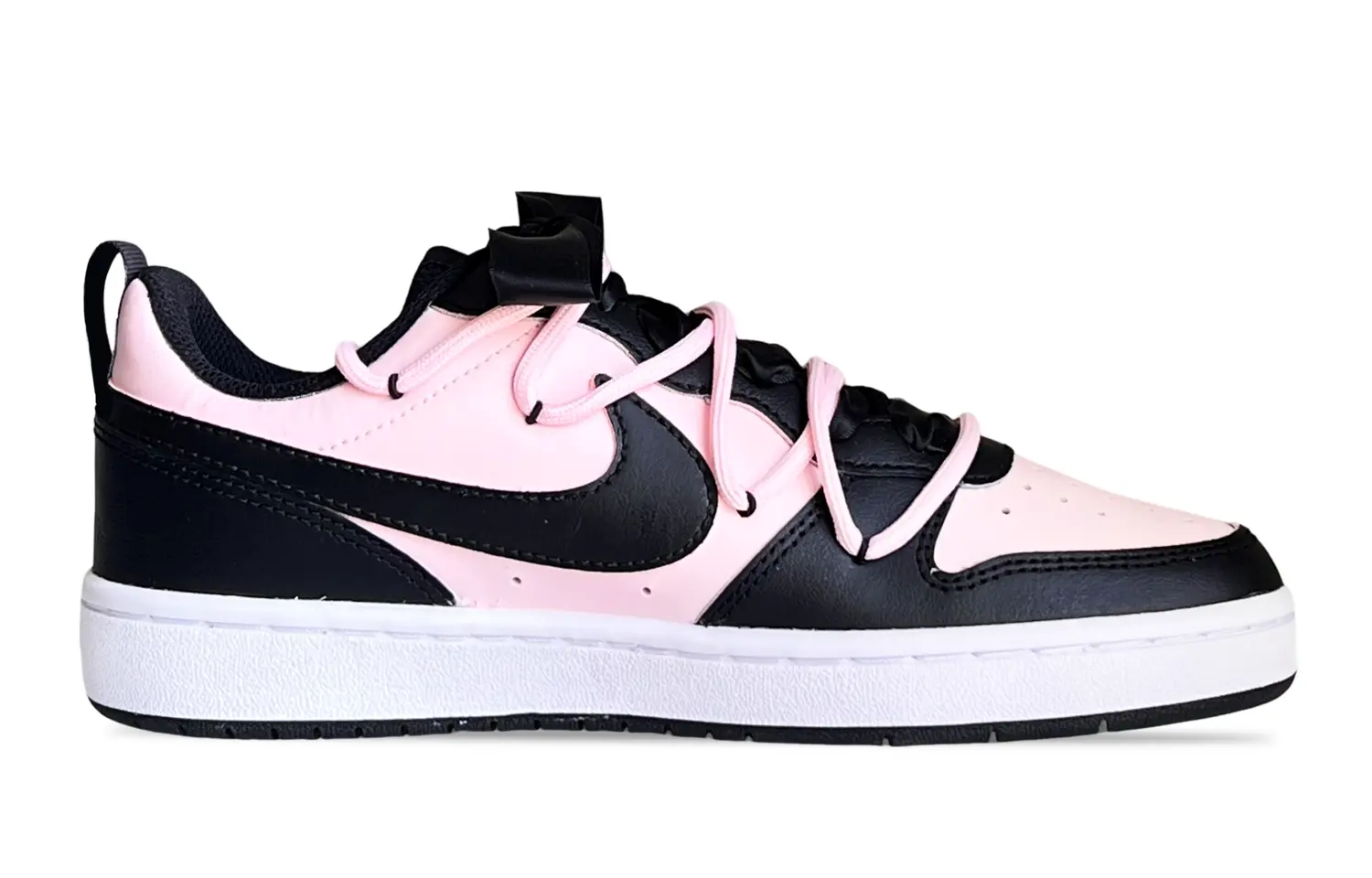 

Кроссовки Nike Court Borough Skateboard Shoes Women's Low-Top Black Pink, Черный, Кроссовки Nike Court Borough Skateboard Shoes Women's Low-Top Black Pink