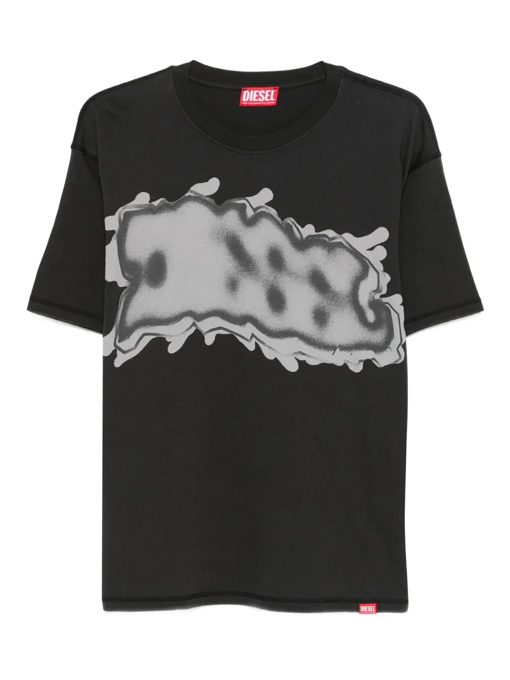 

Футболка с графичным принтом DIESEL, черный