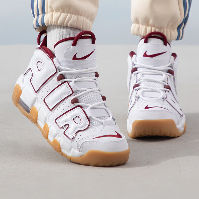 Nike Air More Uptempo GS 'White Team Red Gum' Белый Красный — фото 4