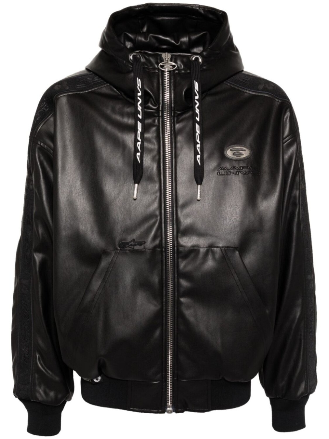 

Куртка из искусственной кожи AAPE BY *A BATHING APE, черный