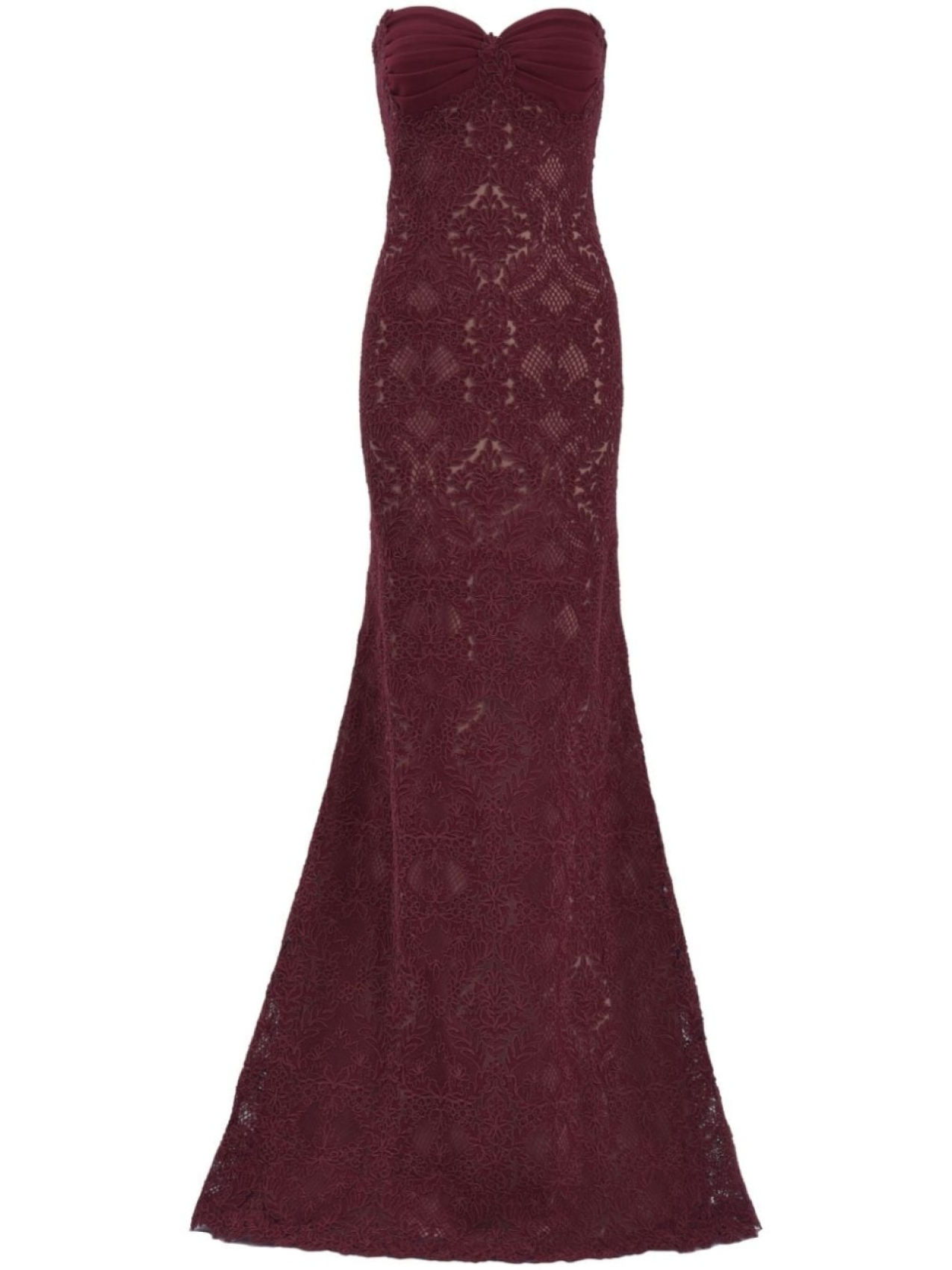 

Tadashi Shoji платье без бретелей с вышивкой, красный