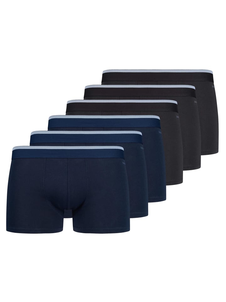 

Skiny Боксерские шорты, комплект из 6 штук, сине-черные