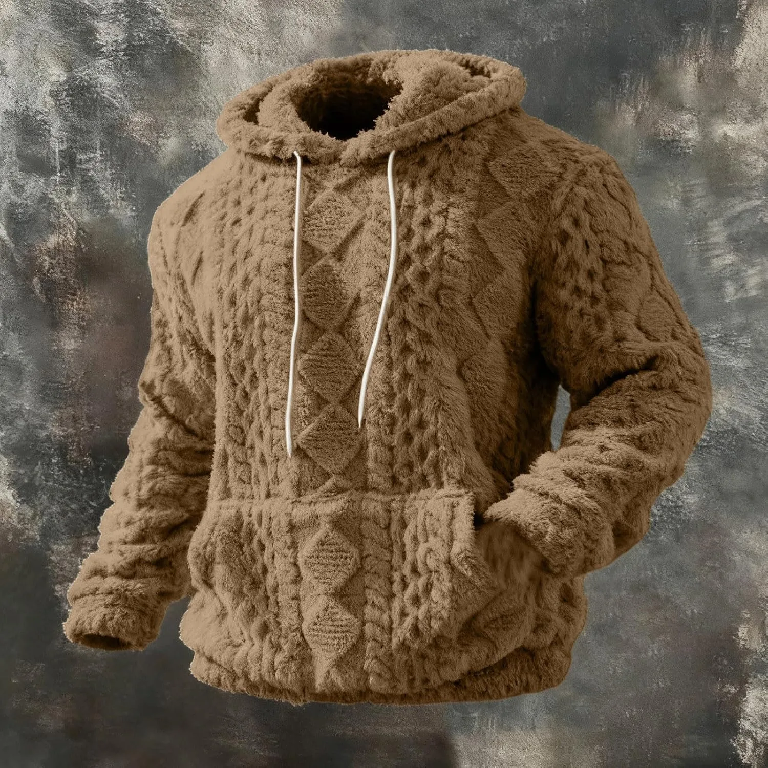 Толстовка с капюшоном Fuzzy Fleece для мужчин, утепленная — фото 2