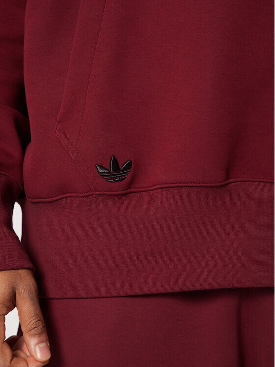 Толстовка оверсайз Adidas, красный — фото 4
