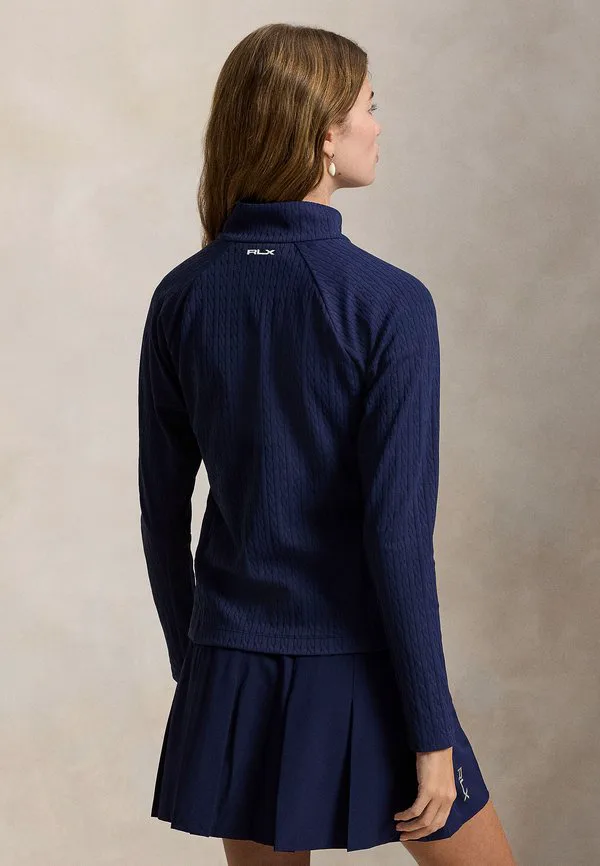 Куртка с жаккардовым узором и косами на молнии, толстовка на молнии Polo Ralph Lauren, Refined Navy — фото 3
