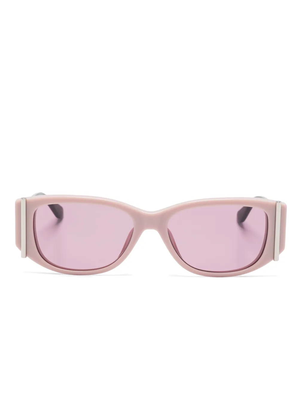 

Солнцезащитные очки в прямоугольной оправе Alexander McQueen Eyewear, розовый