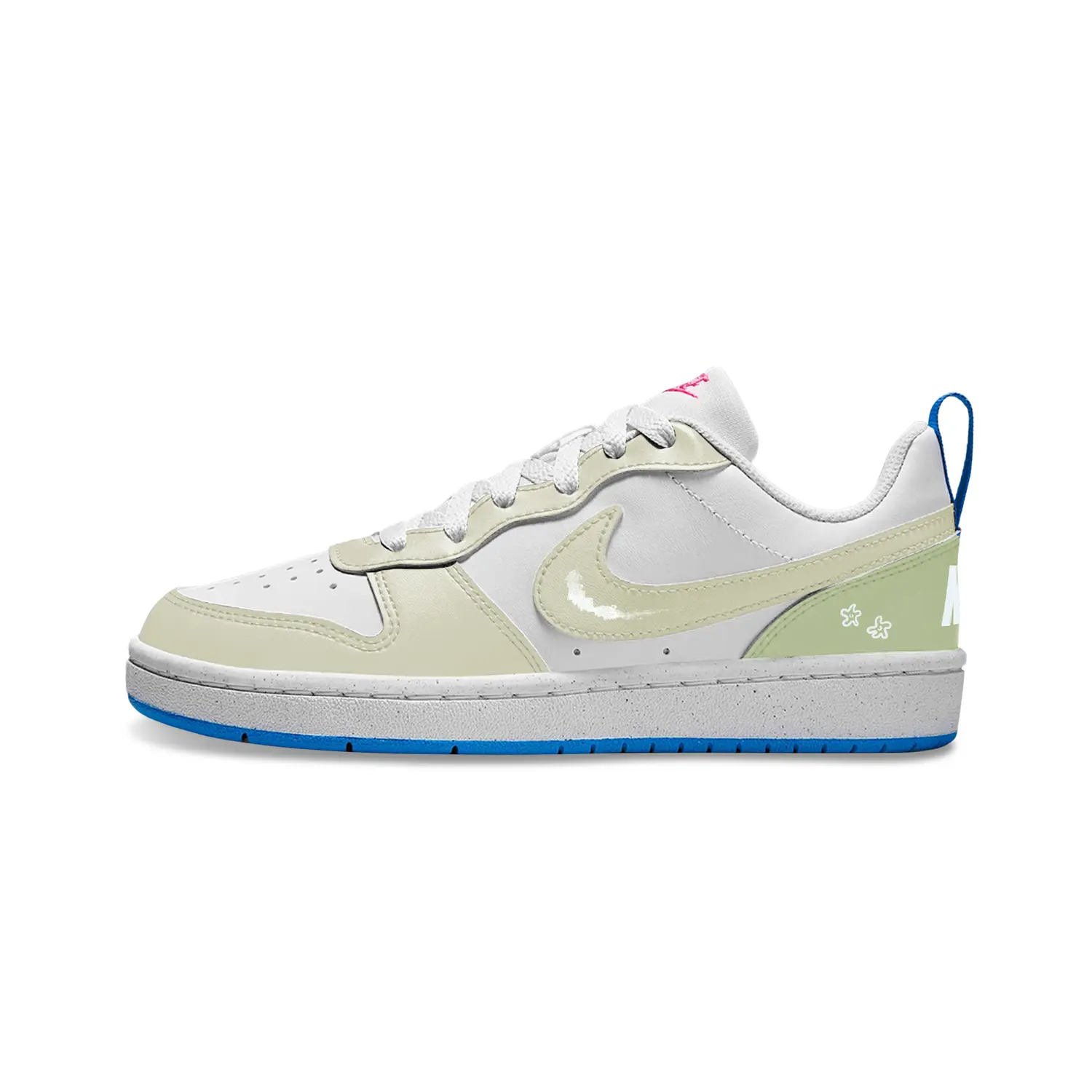 

Nike Детские кроссовки для скейтбординга Court Borough Green Grape Foam с нескользящей подошвой для подростков