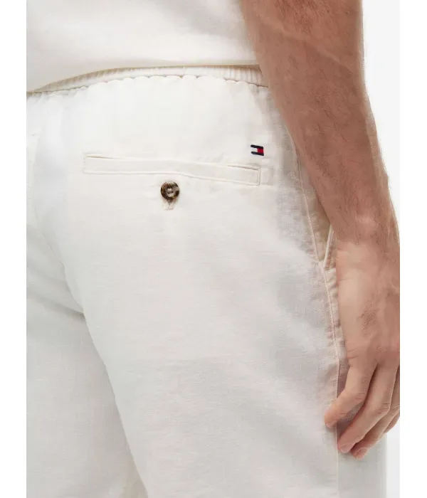 Льняные шорты DOVER regular fit Tommy Hilfiger, экрю — фото 4