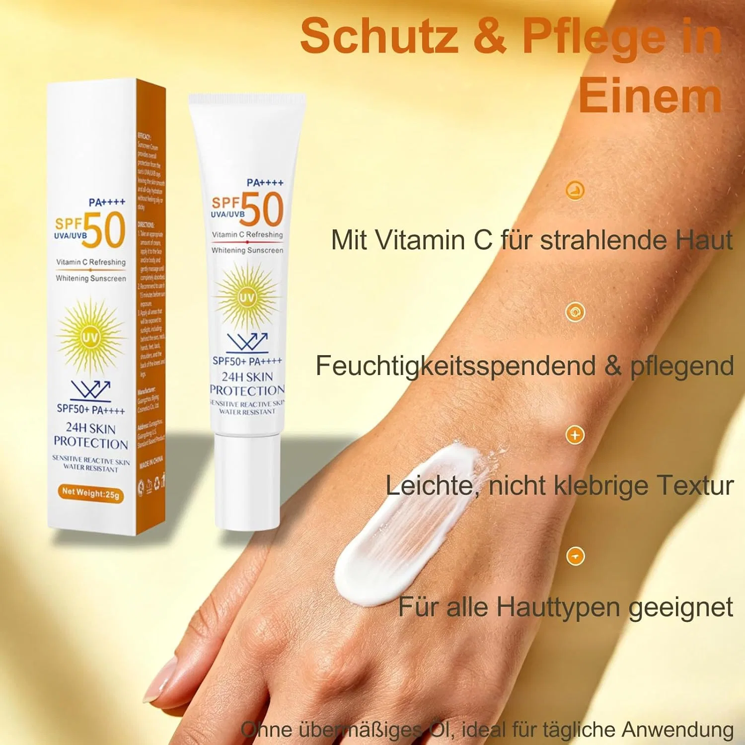 Солнцезащитный крем для лица с витамином С SPF 50+ Unmyre — фото 3