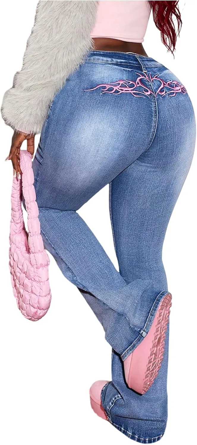 

Женские джинсы Bell Bottom High Waist Classic Flared MakeMeChic