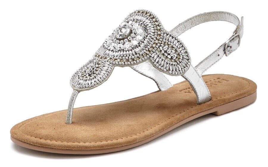 

Сандалии LASCANA T-Bar Sandals, серебряный