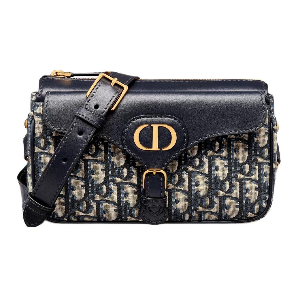 

DIOR Тридцать Монтень Гладкая Кожаная Сумка Через Плечо Маленькая Женская Синяя