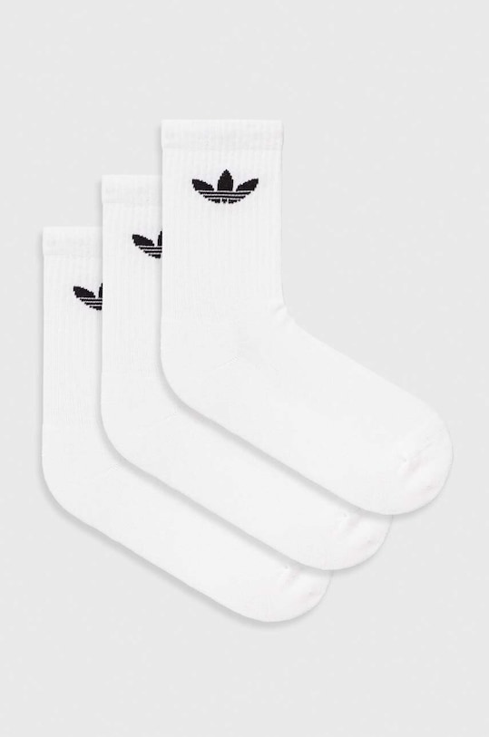 

Носки 3 пары Trefoil Adidas Originals, белый