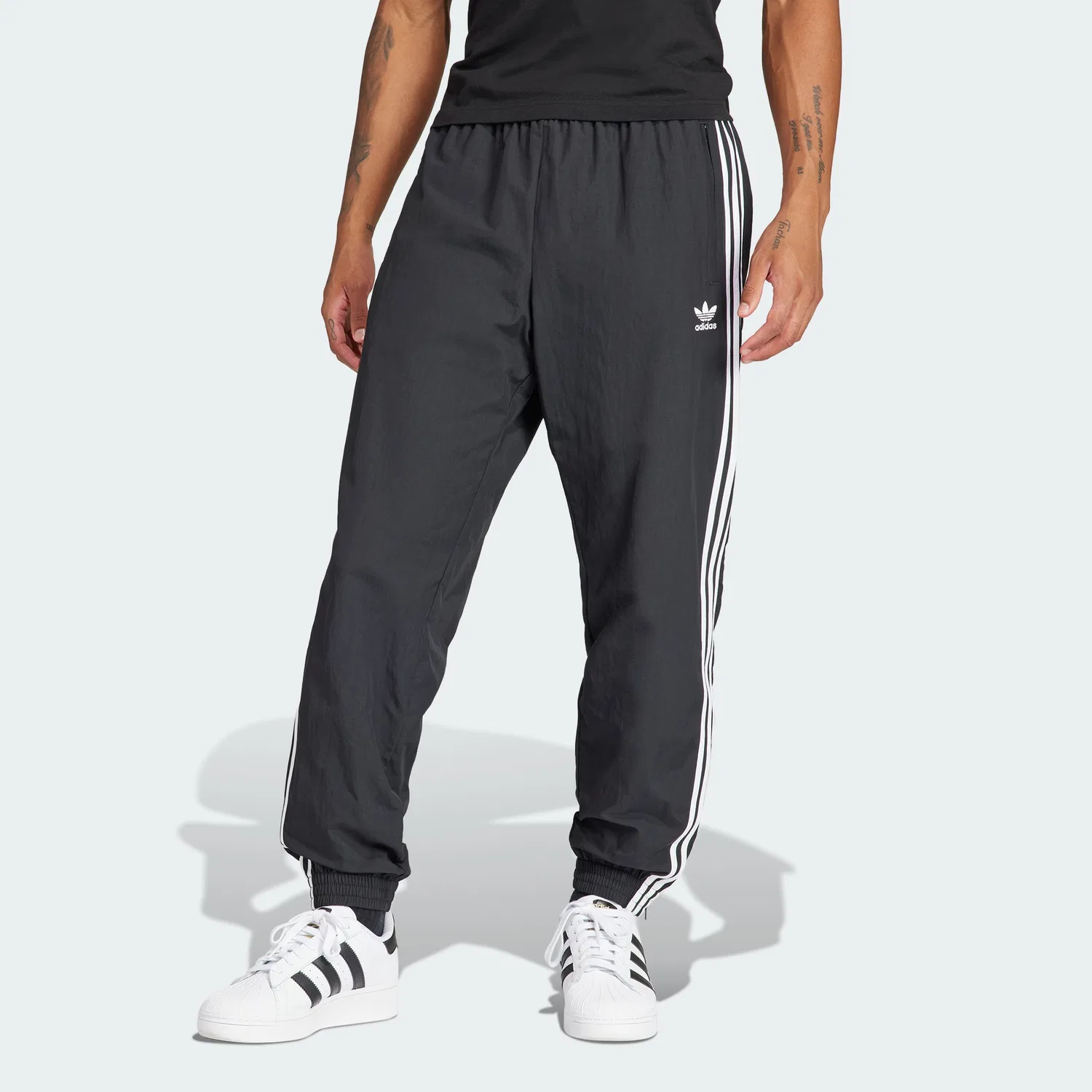 Женские тканые спортивные брюки Firebird Adicolor, чёрные, от Adidas