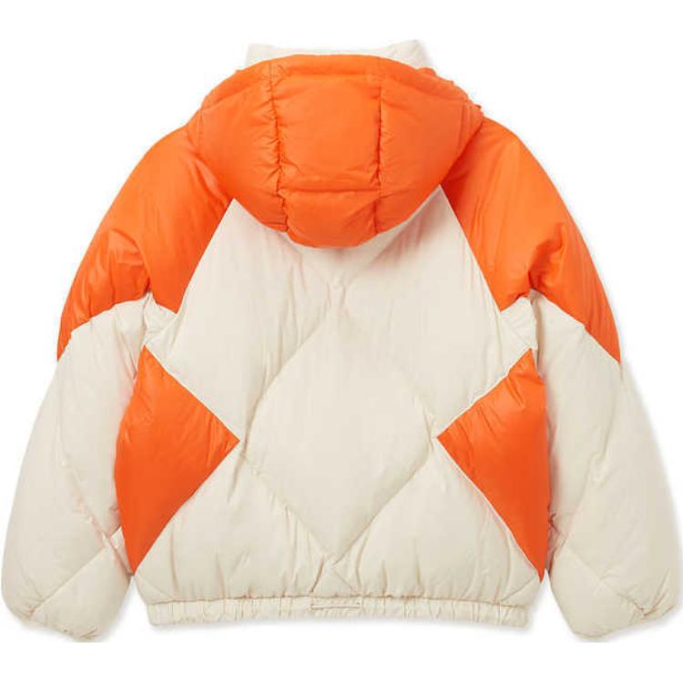 Женская пуховая куртка LACOSTE Ecru/Orange, бежево-оранжевая — фото 3