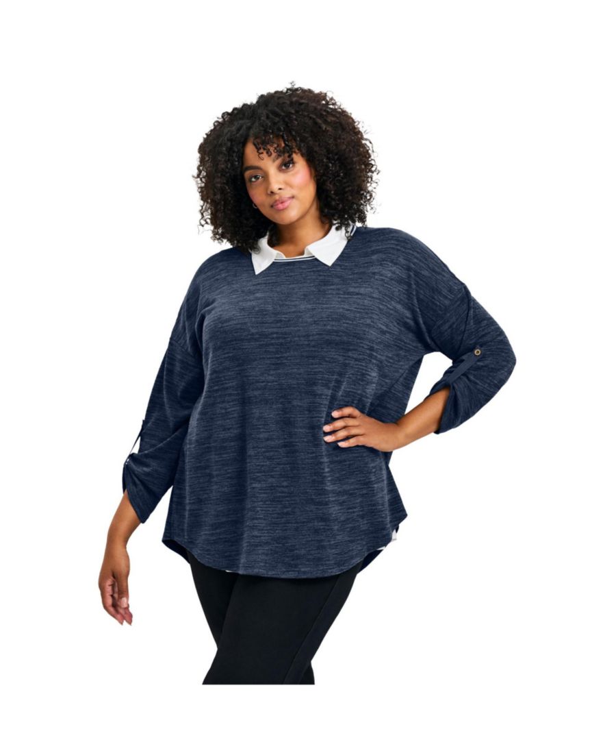 

Женская футболка Tara Twofer Hacci AVENUE, Navy