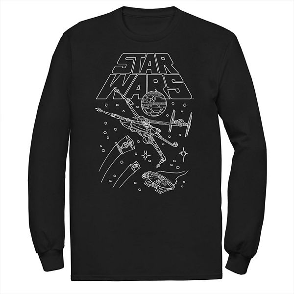 

Футболка Big & Tall Star Wars Episode 4 A New Hope Classic Spaceships Licensed Character