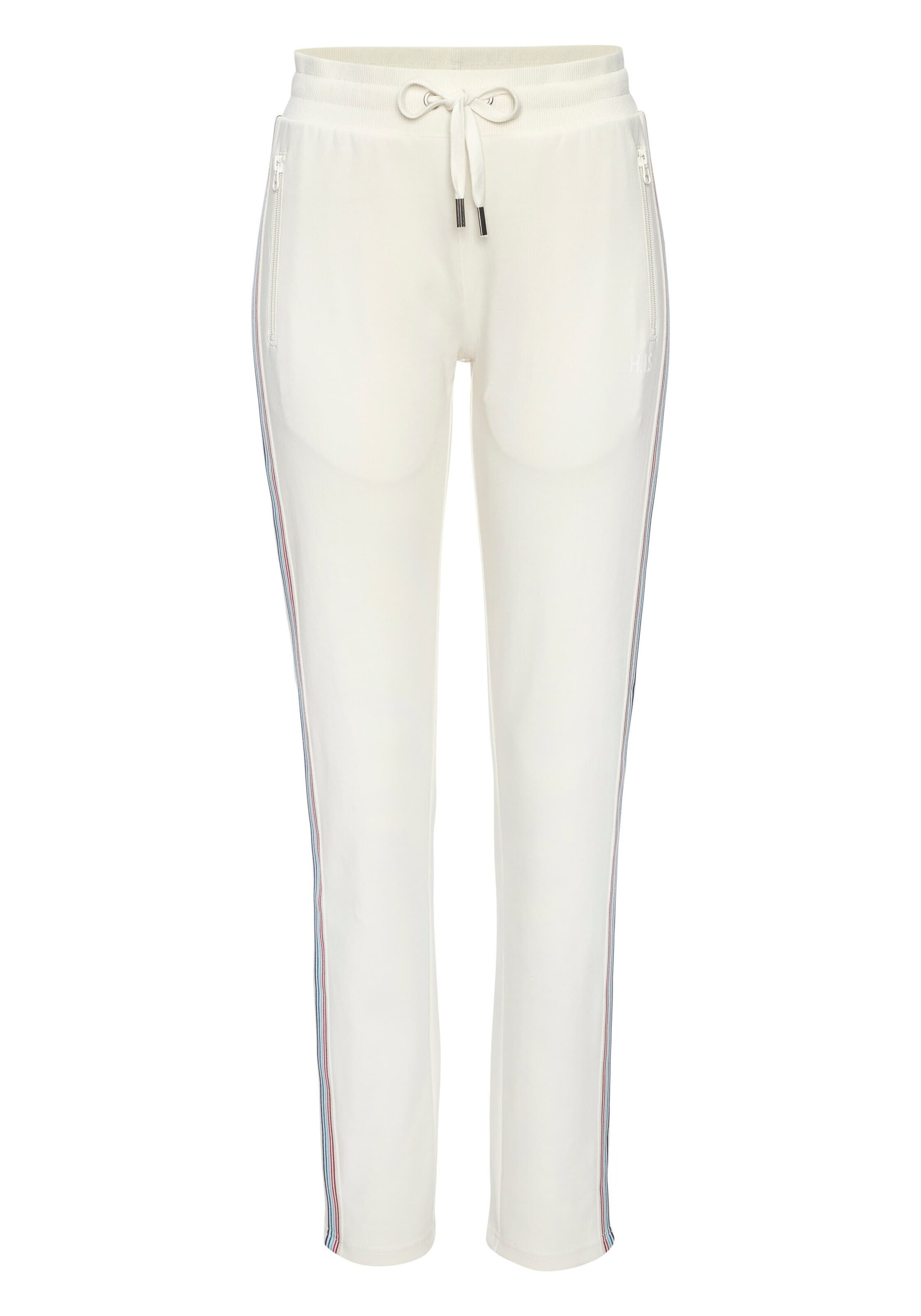 

H.I.S Зауженные спортивные брюки в натуральном белом