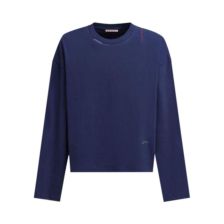 

Футболка Marni Stitch Long-Sleeve T-Shirt 'Blue China', синий