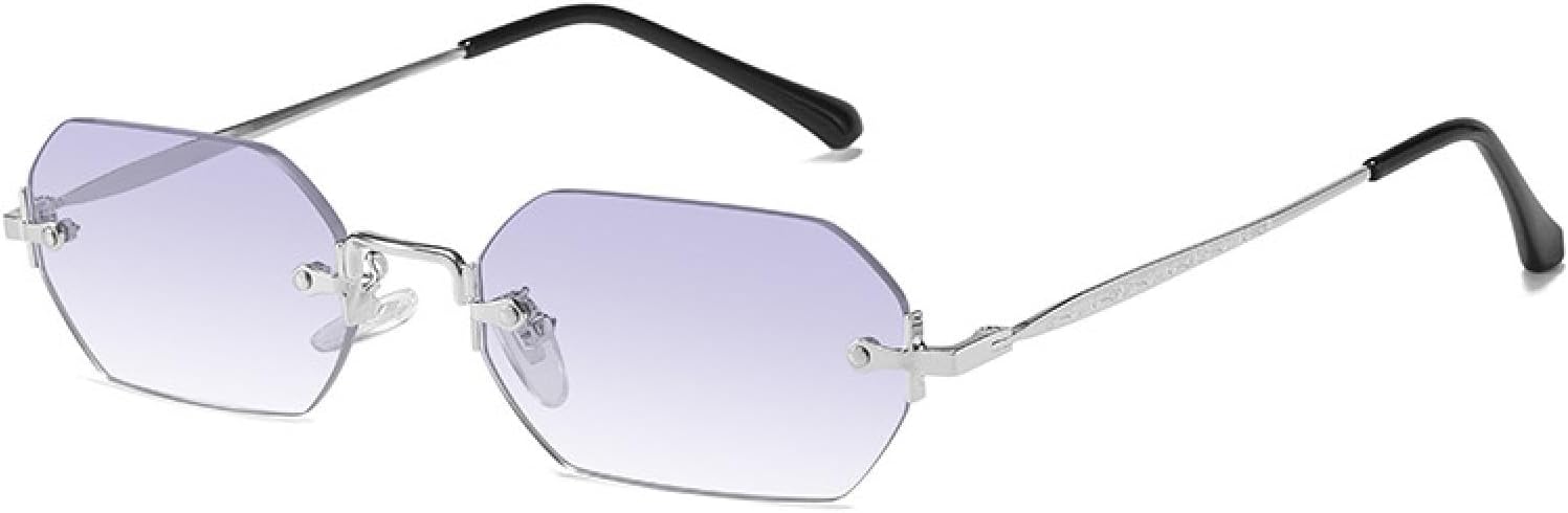 

Солнцезащитные очки с защитой от УФ-излучения UV400 | Без оправы, маленькая оправа | Для женщин и мужчин, для занятий спортом на открытом воздухе и вождения DSVIGF, Gray