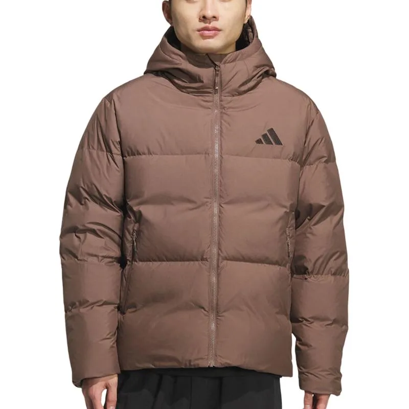 Пуховики и куртки мужские Adidas, коричневый (Comes with An Adidas Hat*1) — фото 4