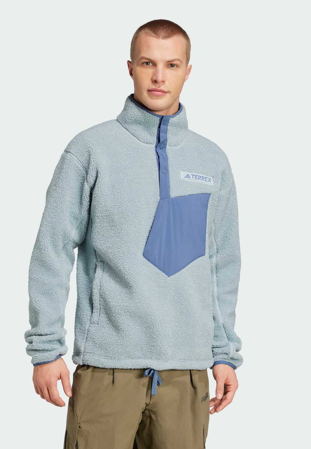 

Флисовая толстовка XPLORIC HIGH PILE FLEECE PULLOVER Adidas Terrex, серый