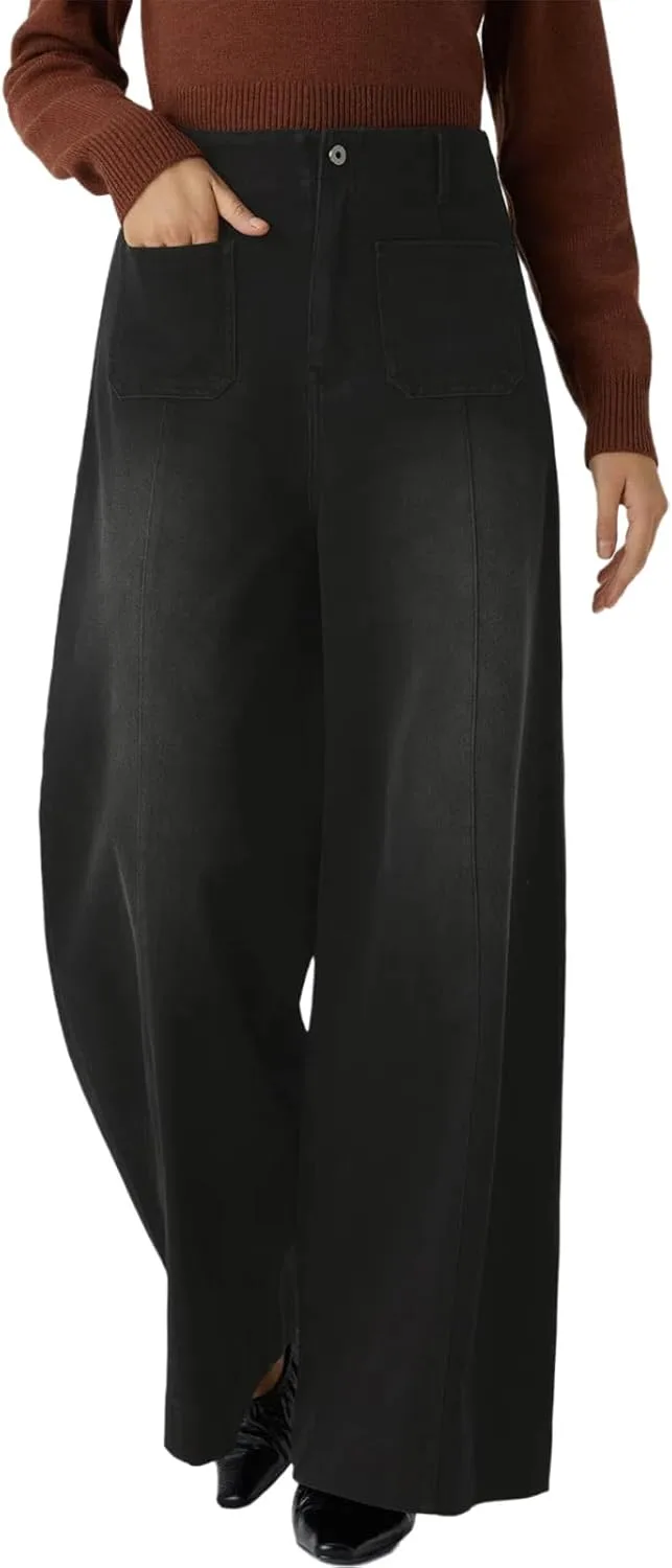 

Женские джинсы с высокой талией и широкими штанинами MRNYQBM