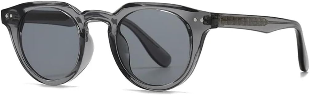 

Солнцезащитные очки для мужчин и женщин - защита UV400 - маленькая круглая оправа с черными линзами для занятий спортом на открытом воздухе и вождения LXLHWN, Tyj388-2