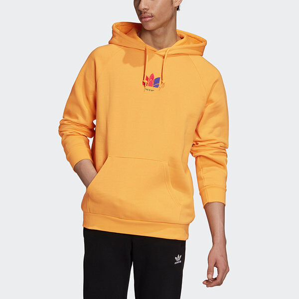 Толстовка originals 3d trefoil hood casual sports logo pullover gold color Adidas, золотой — фото 3