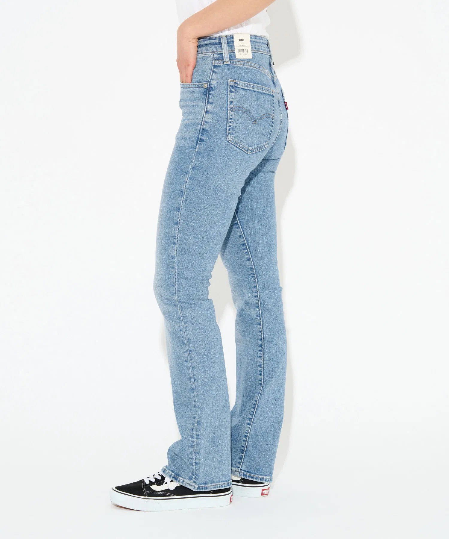 Джинсы Levi's 725™ с высокой талией и расклешенными штанинами, светло-индиговый, цвет Blue Wave Light. — фото 3