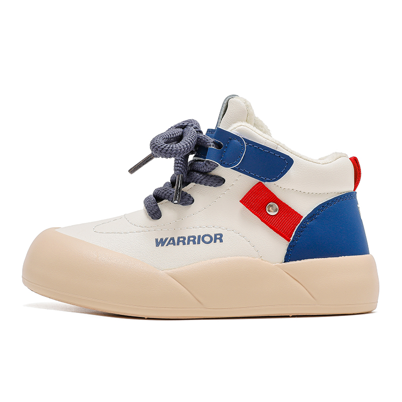

WARRIOR Легкие амортизирующие износостойкие мид-топ детские повседневные кроссовки beige blue kids'