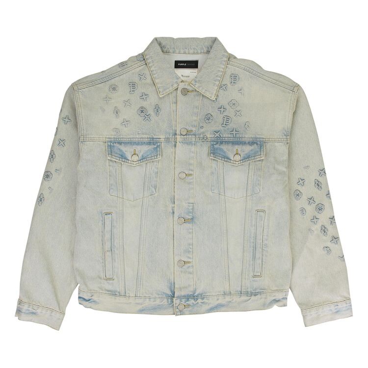 

Куртка PURPLE BRAND Embossed Denim Jackets Indigo, синий