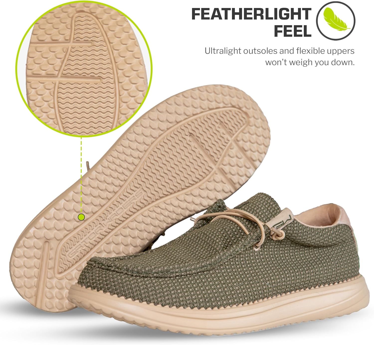 Мужские ботинки Gator Waders для кемпинга - дышащие лоферы без шнуровки - эластичные шнурки - сверхлегкая амортизация на весь день - удобная посадка, Matagorda — фото 4
