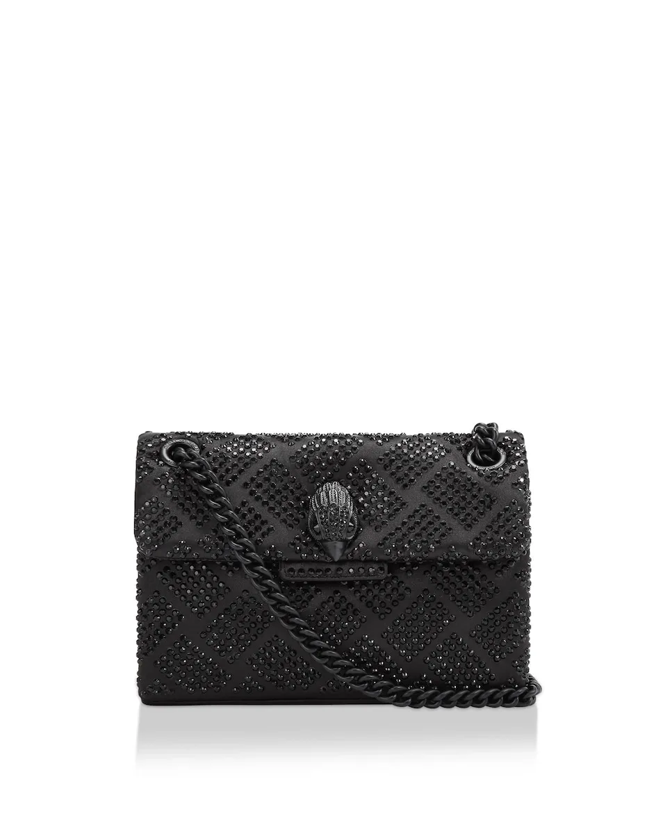 

Женская мини-сумка через плечо с кристальными деталями Kurt Geiger, черный