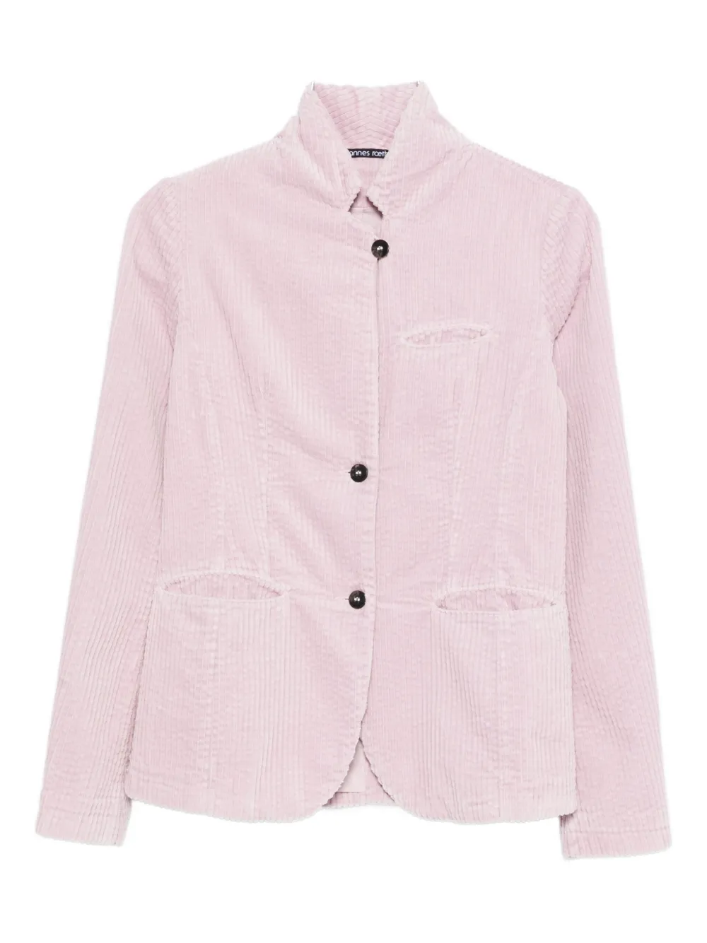

Кордюрный пиджак на пуговицах Hannes Roether, розовый