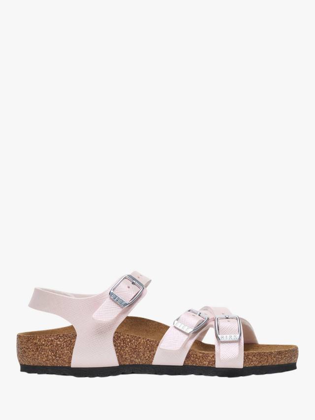 

Детские сандалии Kumba Saffiano с тройной пряжкой Birko-Flor Birkenstock, Light Rose