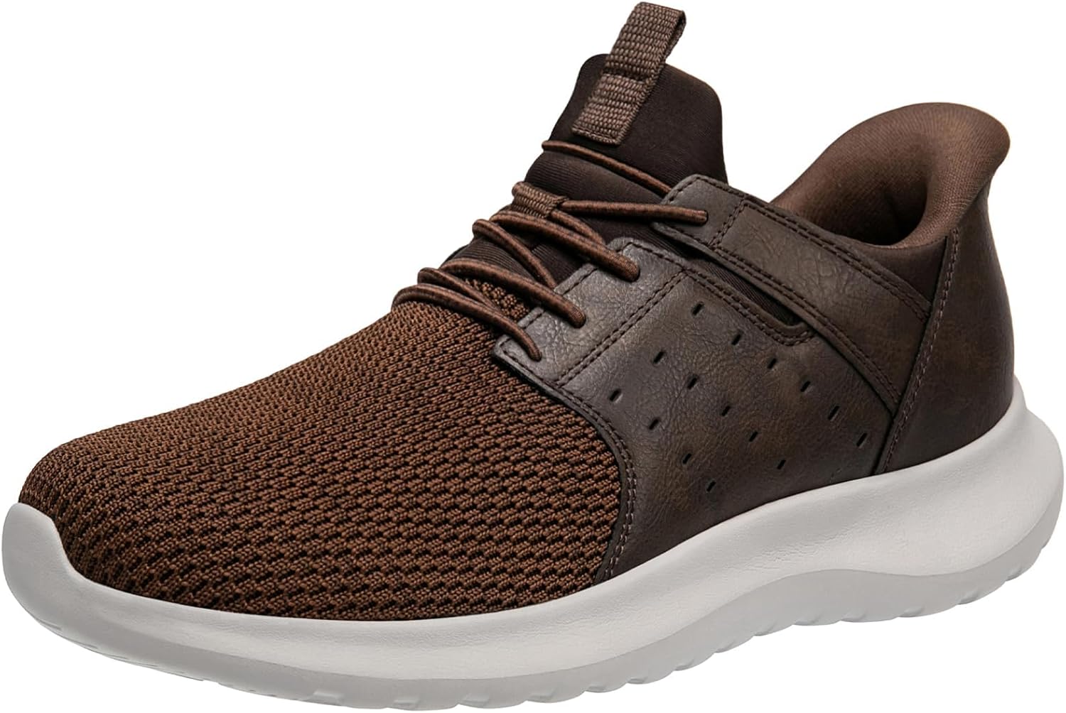 

Мужские кроссовки без шнурков для ходьбы, повседневные, с поддержкой свода стопы, с памятью формы, сетчатые, легкая амортизация, модные, дышащие, стильные, черные, белые, кремовые, серые Boveshorn