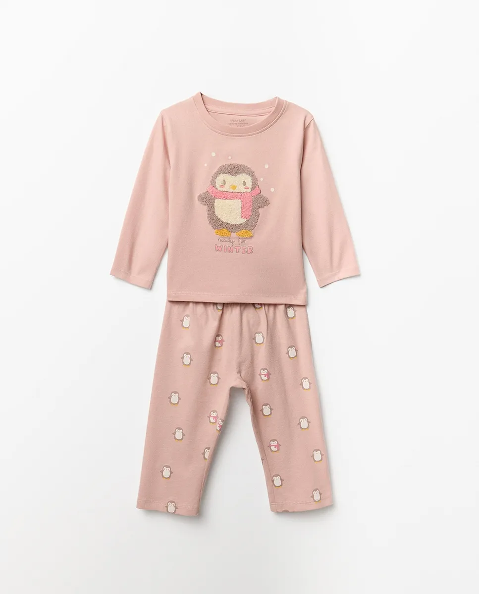 

Пижама пингвин Sfera, розовый