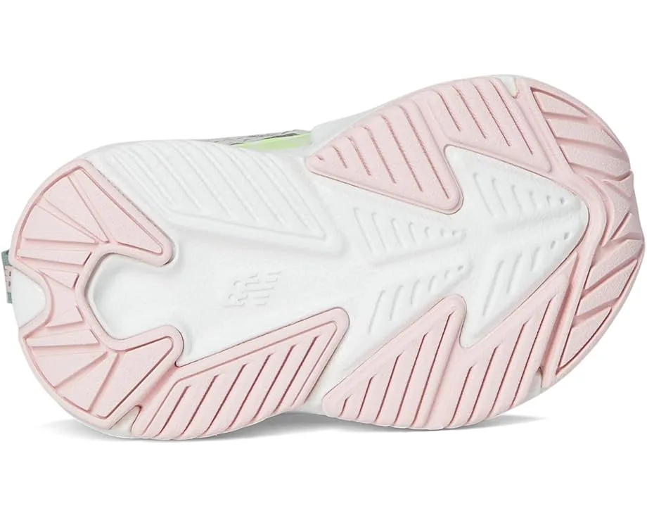 Кроссовки New Balance Kids Rave Run v2 Bungee Lace with Top Strap, Grey Matter/Mint Flash/Mosaic GreenSee Less — фото 3