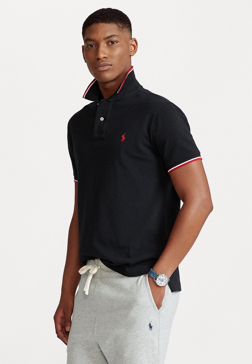 

Поло РУБАШКА ПОЛО CUSTOM SLIM FIT MESH Polo Ralph Lauren, черный