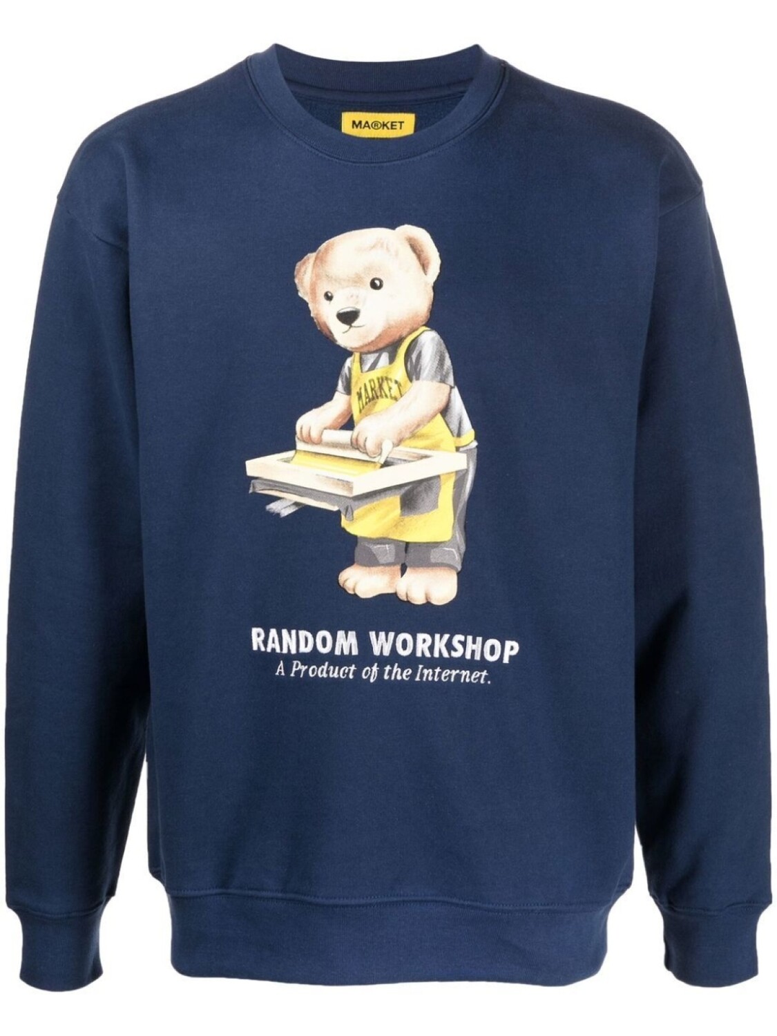 

Толстовка с принтом Random Workshop MARKET, синий
