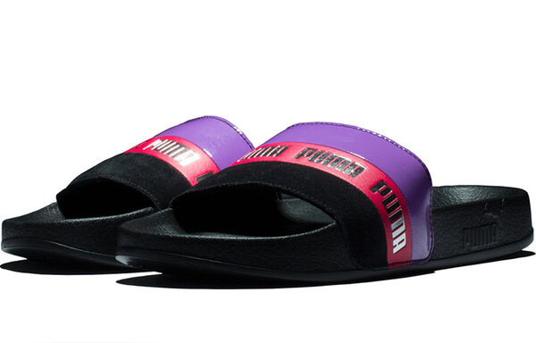 Тапочки damen sandale leadcat remix slide black/purple Puma, черный — фото 3