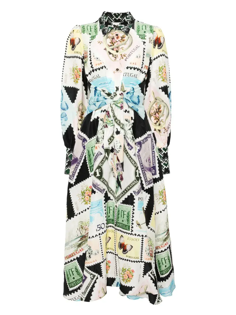 

Платье-рубашка с поясом Camilla, белый