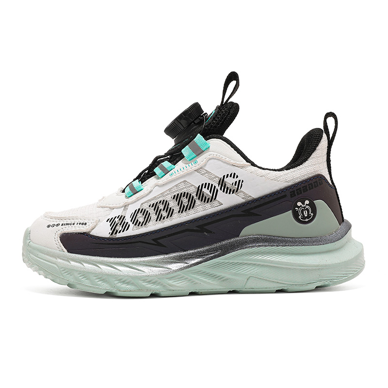 

Нескользящие износостойкие низкие детские кроссовки для повседневной жизни BOBDOG, черный/белый