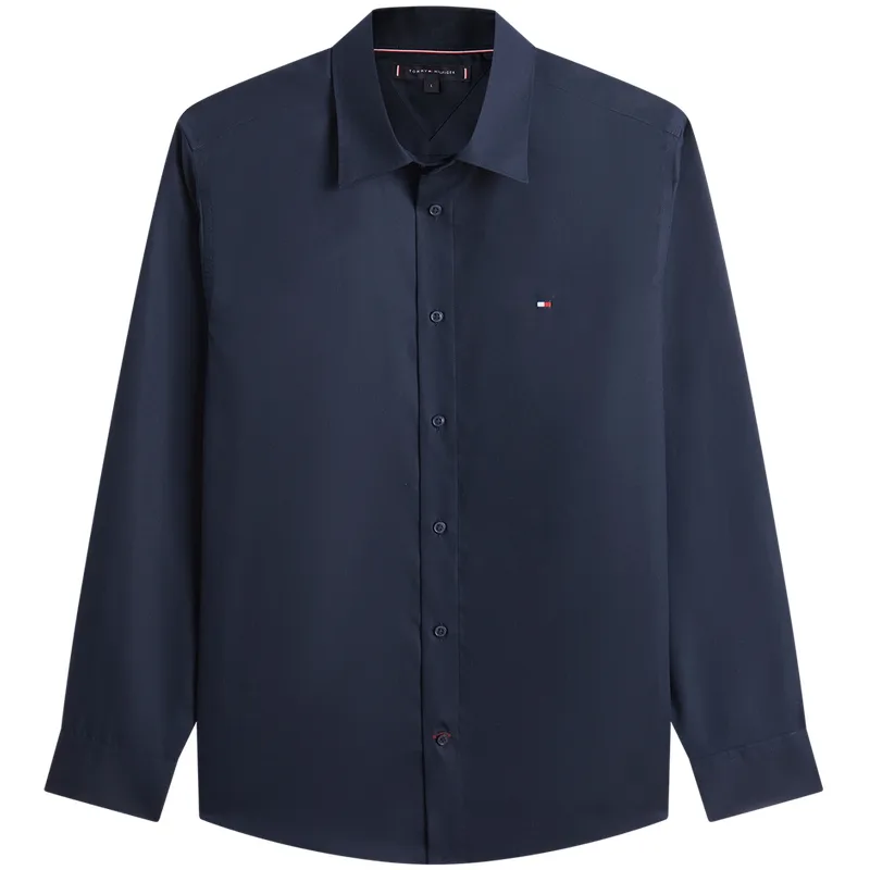 Рубашка мужская с лацканом Tommy Hilfiger, White YBR — фото 3