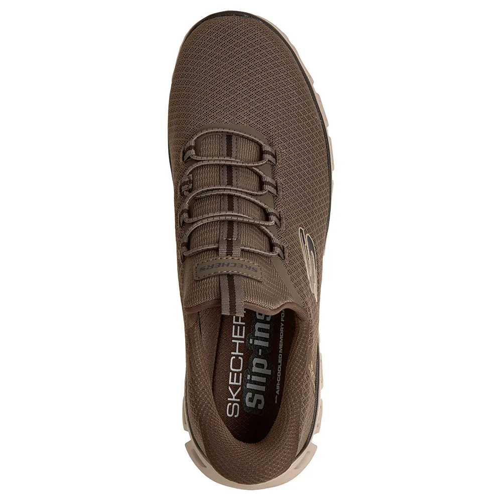 Кроссовки Skechers Glide Step Noxus slip-on shoes, коричневый — фото 4